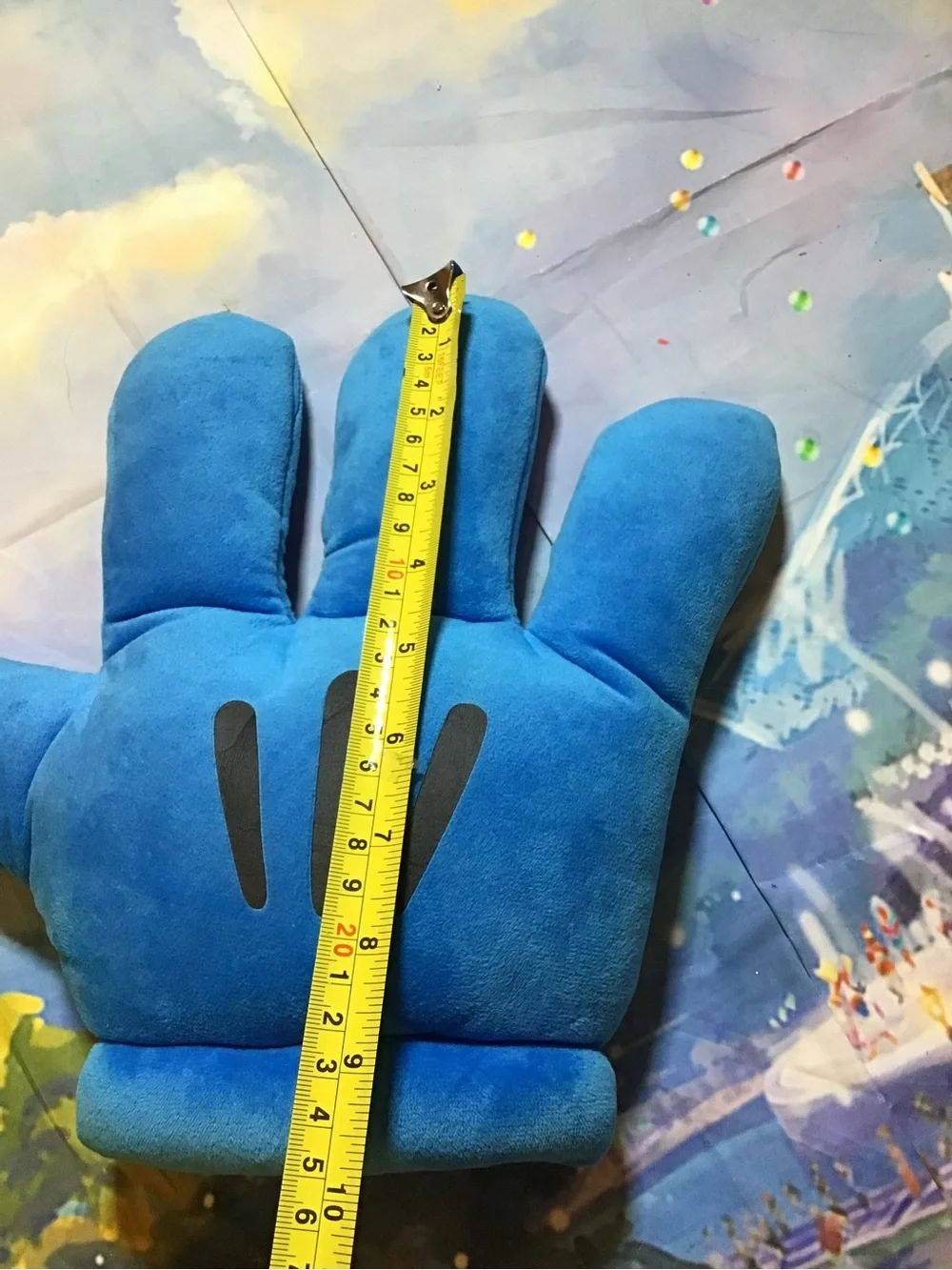 Disney parks Mickey Mouse plush hands blue & green